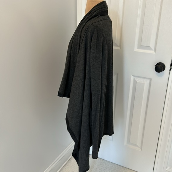 Feel The Piece Open Draped Fleece Jersey Cardigan - Picture 5 of 8